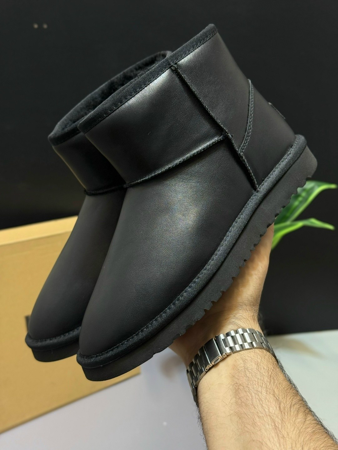 мужские угги ugg classic mini зимние черные,ugg mens classic mini metallic black,мужские угги ugg classic с мехом черные большие размеры,мужские угги,мужские угги ugg