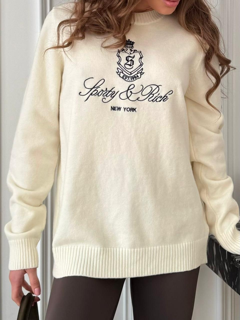 свитшот женская,кофта женская,женский свитер,свитер,бежевые лосины лук