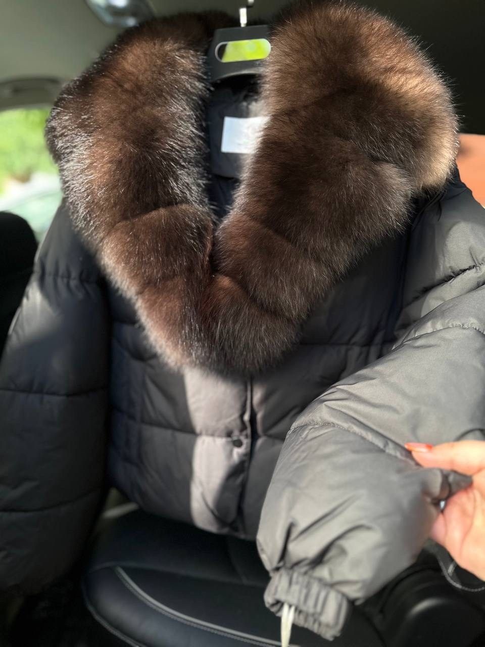 пуховик с натуральным мехом песца с капюшоном by gor,пуховик с натуральным мехом,женский пуховик с натуральным мехом,женский пуховик с мехом,пуховик с мехом