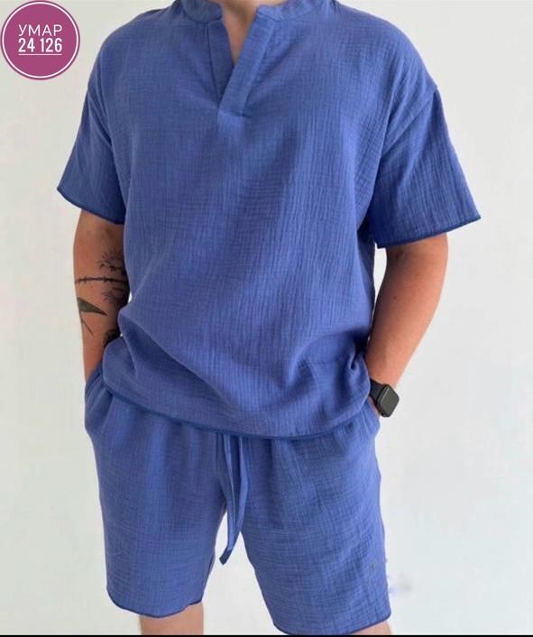 муслиновый костюм мужской с шортами,костюм летний мужской,костюм летний с шортами мужской,мужской костюм с шортами,мужская мода