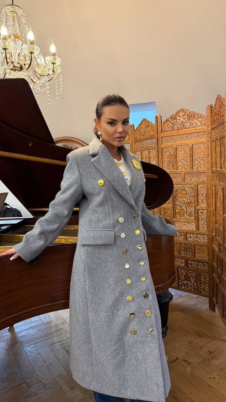 пальто модное,двубортное пальто,пальто женские,серое пальто,пальто демисезонное