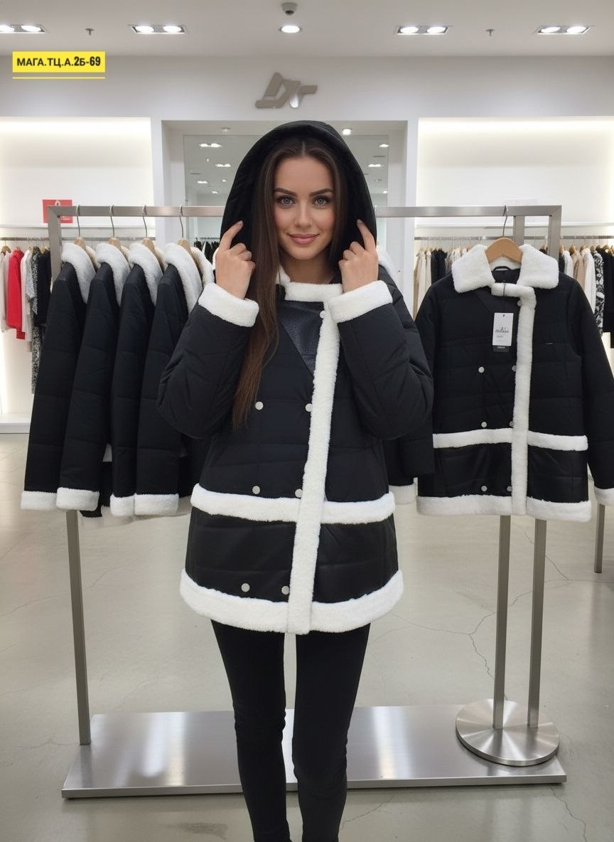 женская зимняя куртка,женская куртка,куртка,женский пуховик,комбинированное пальто