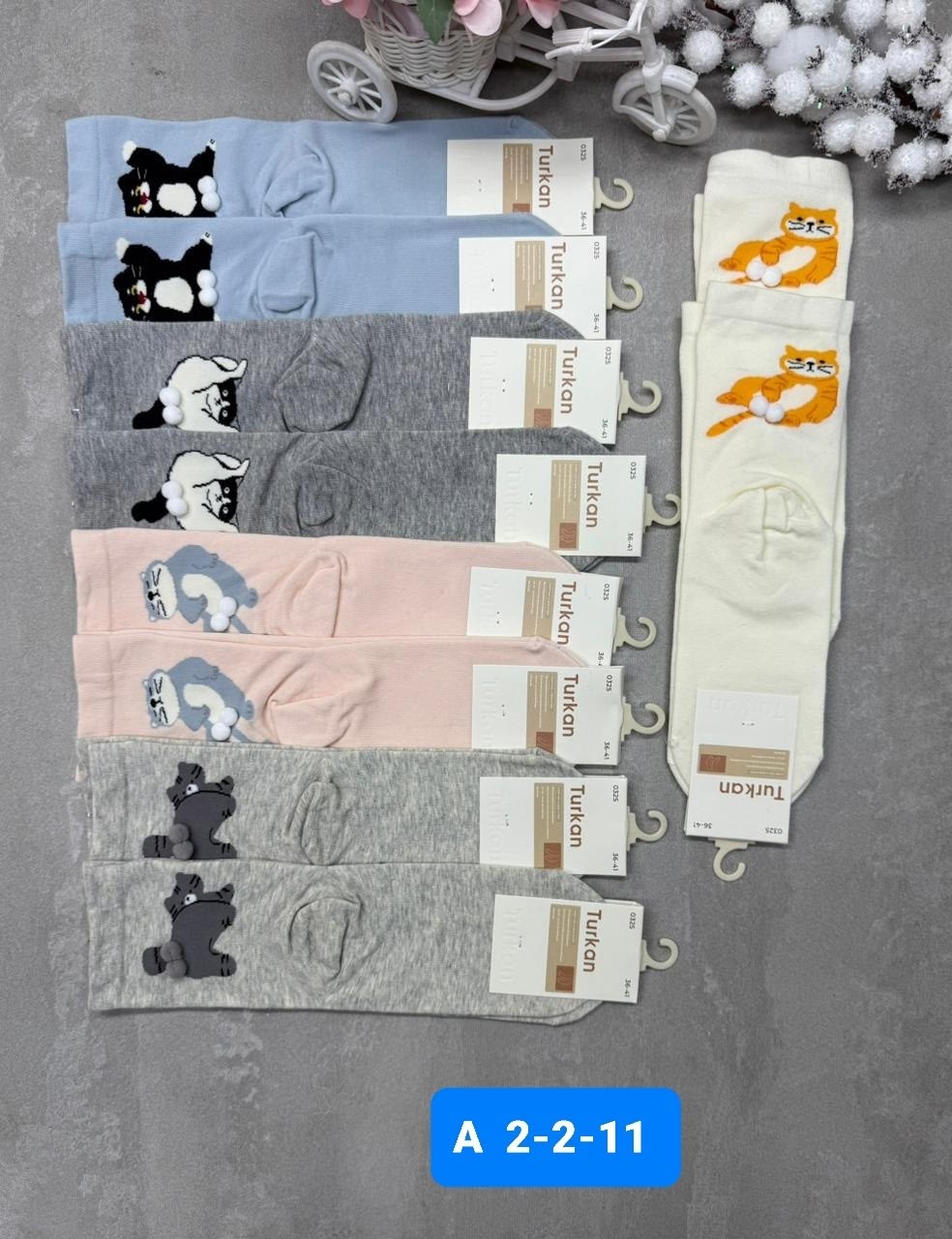 носки женские turkan,носки с рисунком котики turkan,носки хлопок ассорти с принтом отличного качества turkan 6944,носки turkan,носки женские