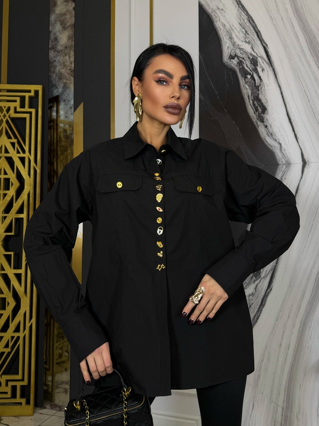 рубашка женская,черная рубашка,рубашка стильная,черная женская рубашка,блузка удлиненная