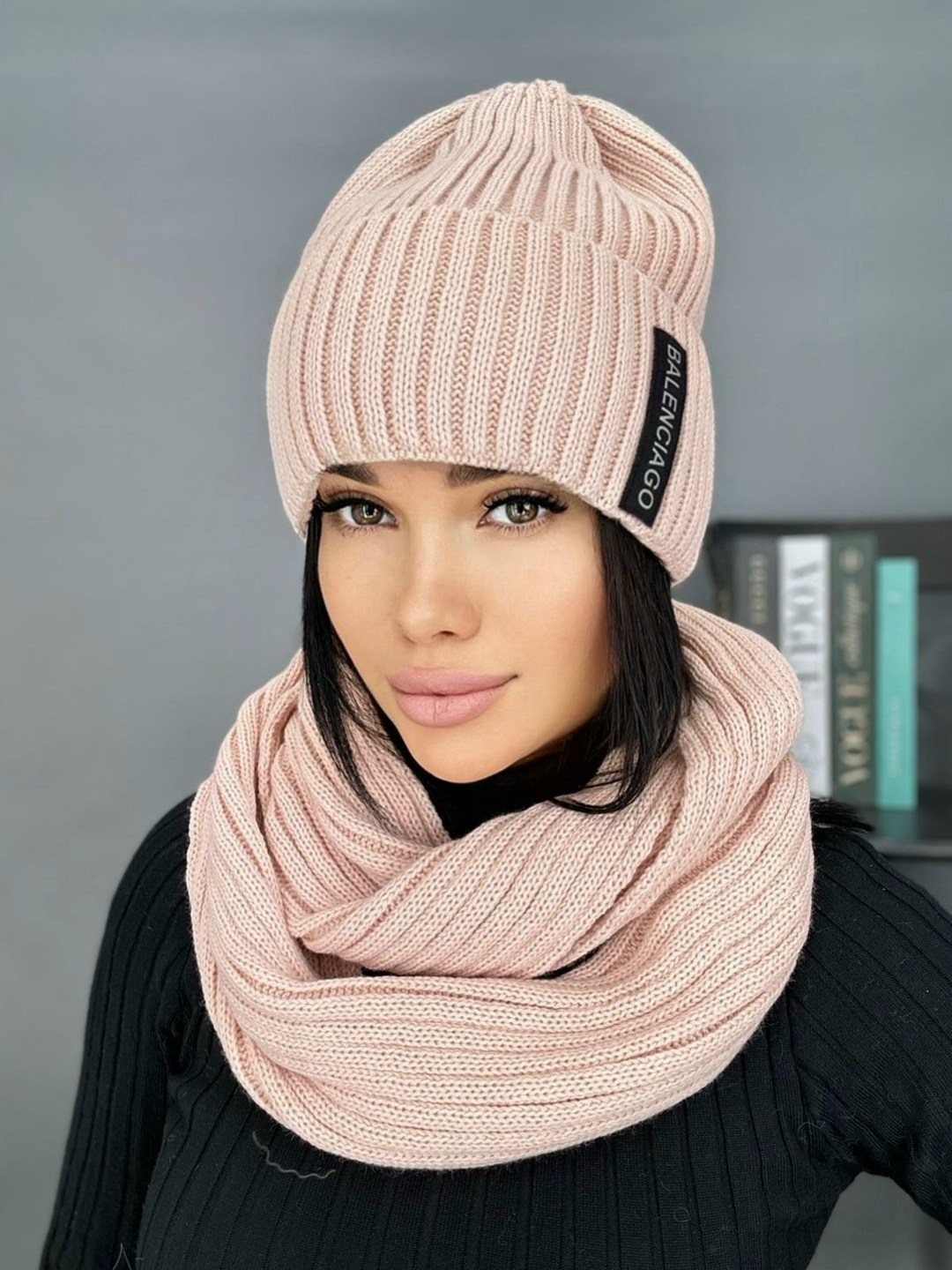 комплект шапка шарф,комплект женский шапка,шапка и снуд,женская шапка,комплект шапки