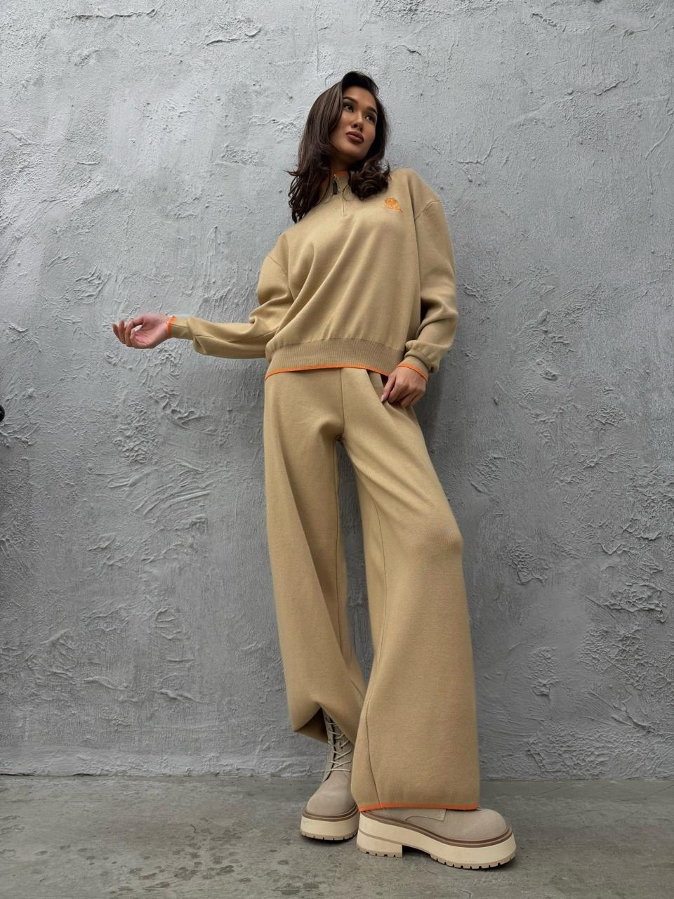 костюм вязаный трикотажный теплый с брюками eva coosh,брючный костюм,костюм вязаный трикотажный теплый с брюками eva coosh 337123310,трикотажный костюм с брюками,трикотажный костюм