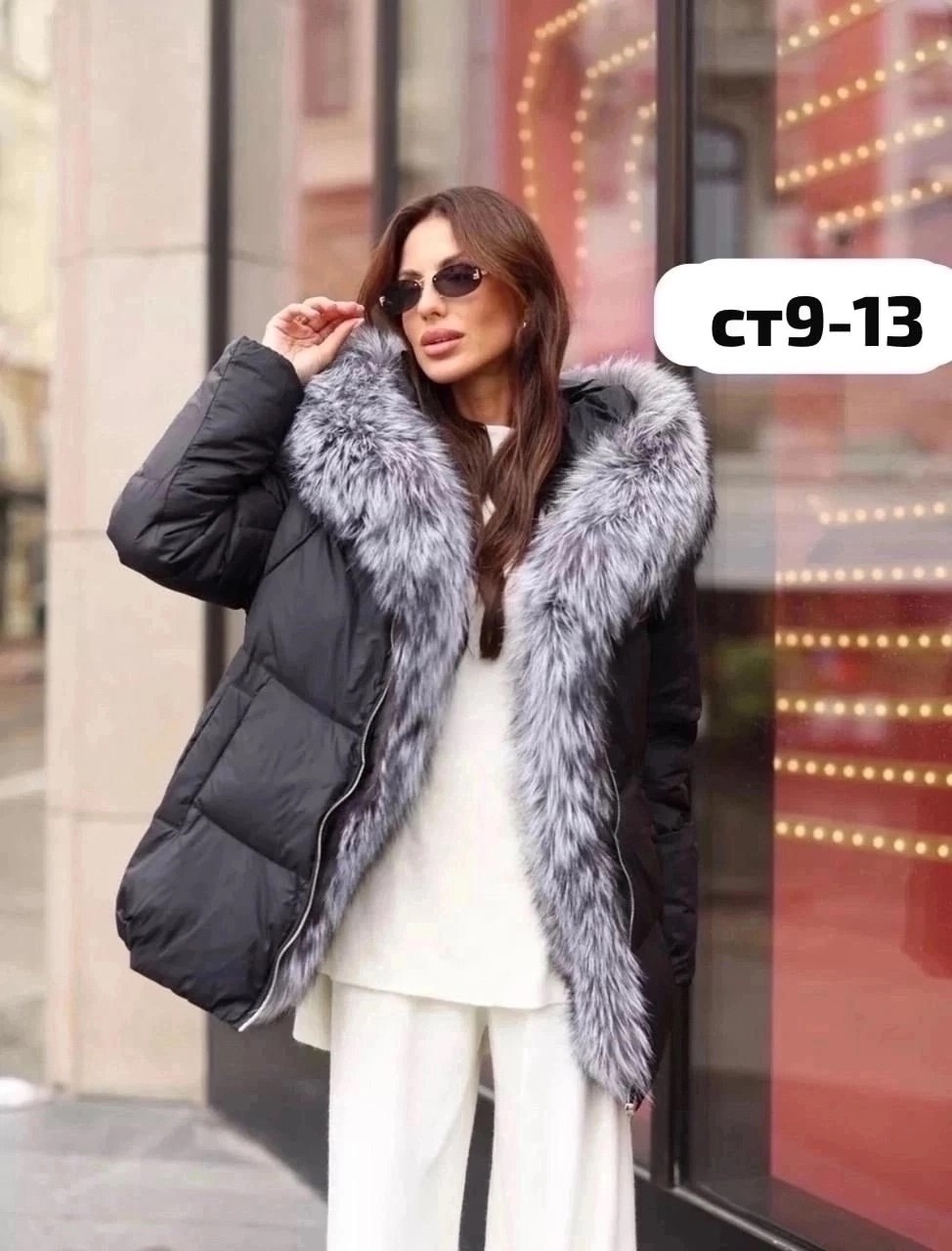 куртка - пуховик с мехом песца city furs,пуховик с натуральным мехом,пуховик женский,пуховик женский с мехом,зимний пуховик с натуральным мехом лисы и капюшоном bomfurs