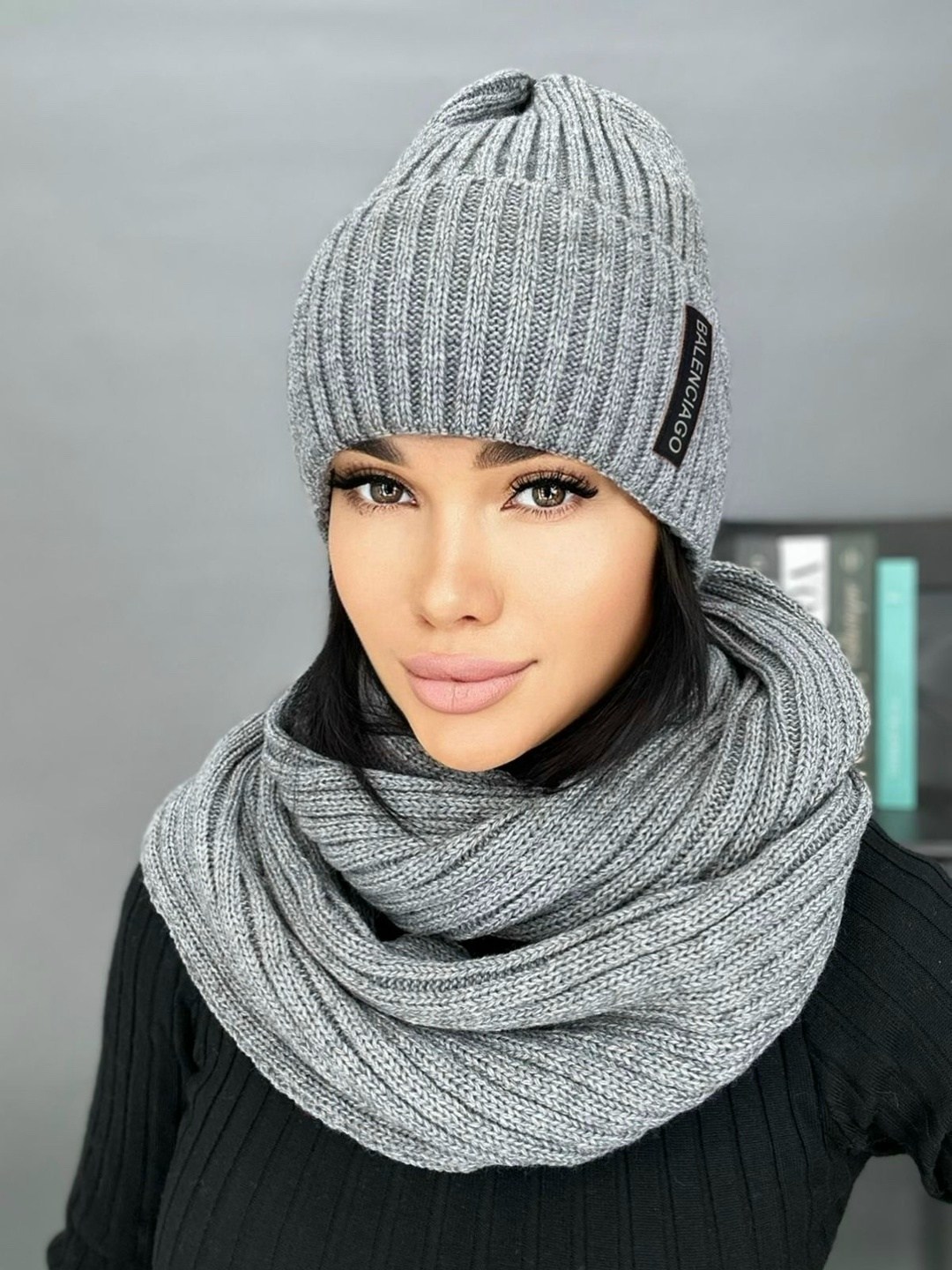 комплект шапка шарф,комплект женский шапка,шапка и снуд,женская шапка,комплект шапки