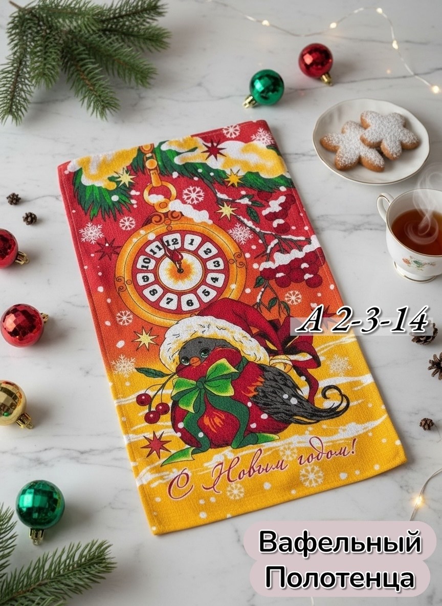 вафельные полотенца кухня комплект,новогодние вафельные полотенца,вафельное полотенце с новым годом,полотенца вафельные,комплект вафельных полотенец 3 шт
