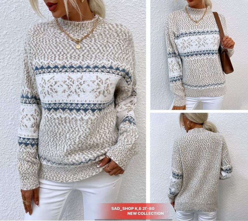 свитер со снежинками,рождественский свитер осень-зима полуводолазка снежинка свитер женский l серый,свитер зимние,женские вязаные свитера,вязаный свитер осенне-зимний рождественский пуловер полуводола