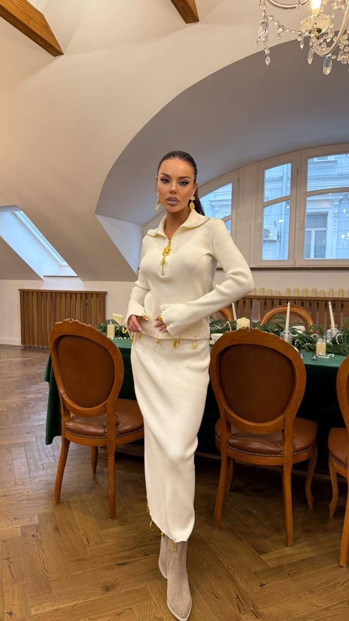 костюм женский с юбкой трикотажный best mood 255200880,костюм женский,трикотажный костюм,костюм вязанный кашемир,костюм трикотажный с юбкой emberens 250463878