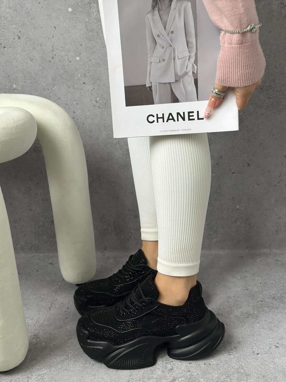 кроссовки женскиe,кроссовки черные,кроссовки со стразами,массивные кроссовки женские,массивные кроссовки