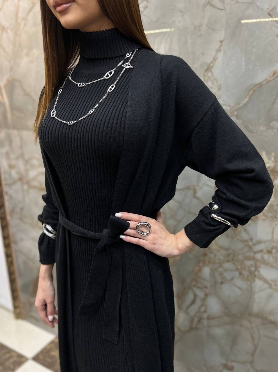 трикотажное платье,длинное трикотажное платье,шерстяное платье,платье свободное,женское платье