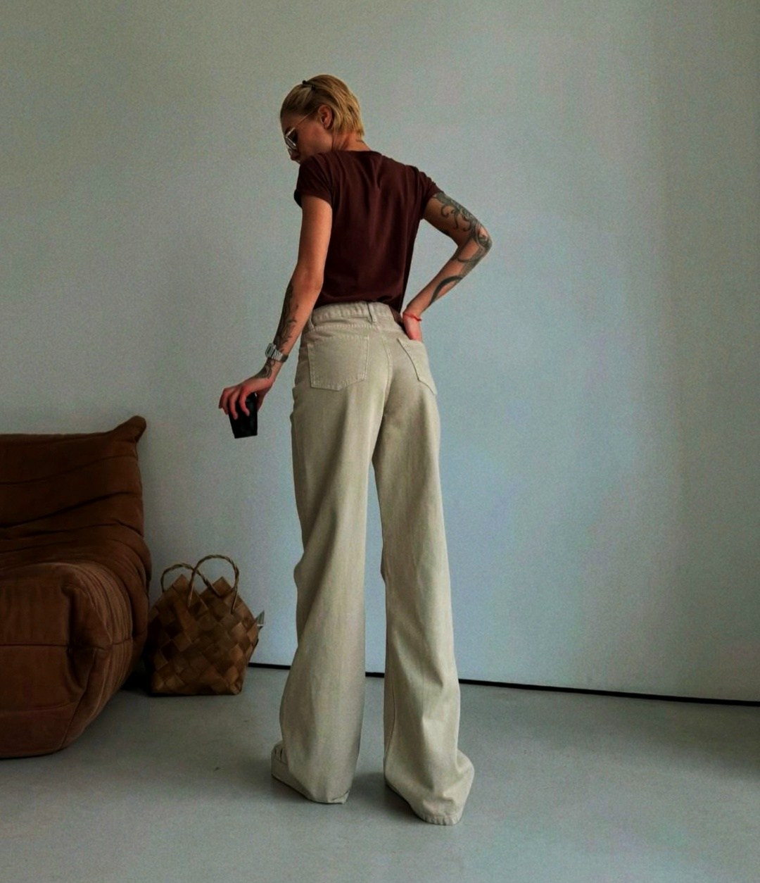 джинсы женские бежевые,джинсы палаццо летние,джинсы madmext бежевый,брюки джинсы,женские джинсы