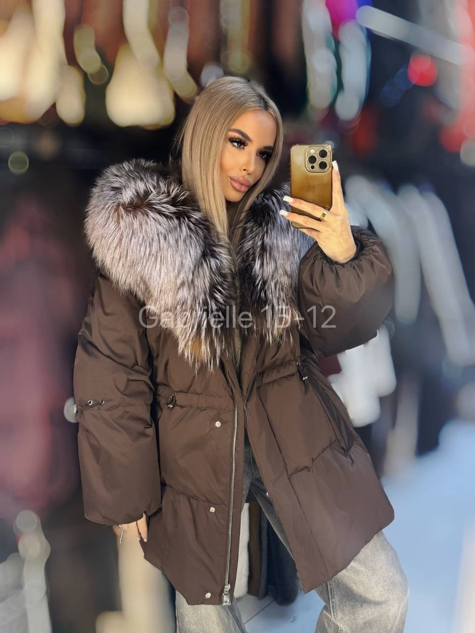 зимний пуховик с натуральным мехом и капюшоном mexrussi,пуховик с мехом,пуховик с натуральным мехом,пуховик женский,пуховик