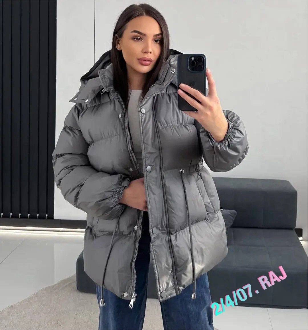 женская куртка,куртка весна с капюшоном стеганая короткая t fashion,куртка,куртка оверсайз,куртка женская серая