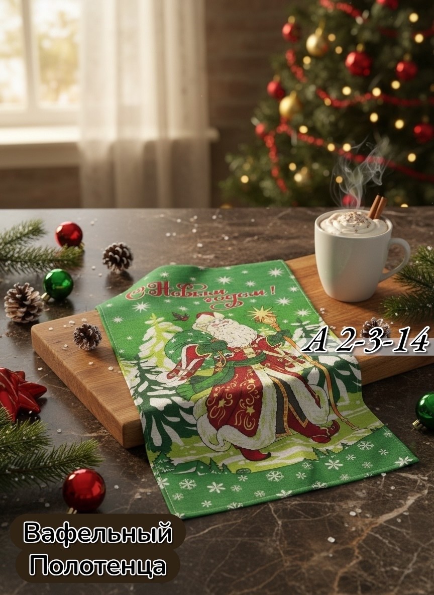 вафельные полотенца кухня комплект,новогодние вафельные полотенца,вафельное полотенце с новым годом,полотенца вафельные,комплект вафельных полотенец 3 шт