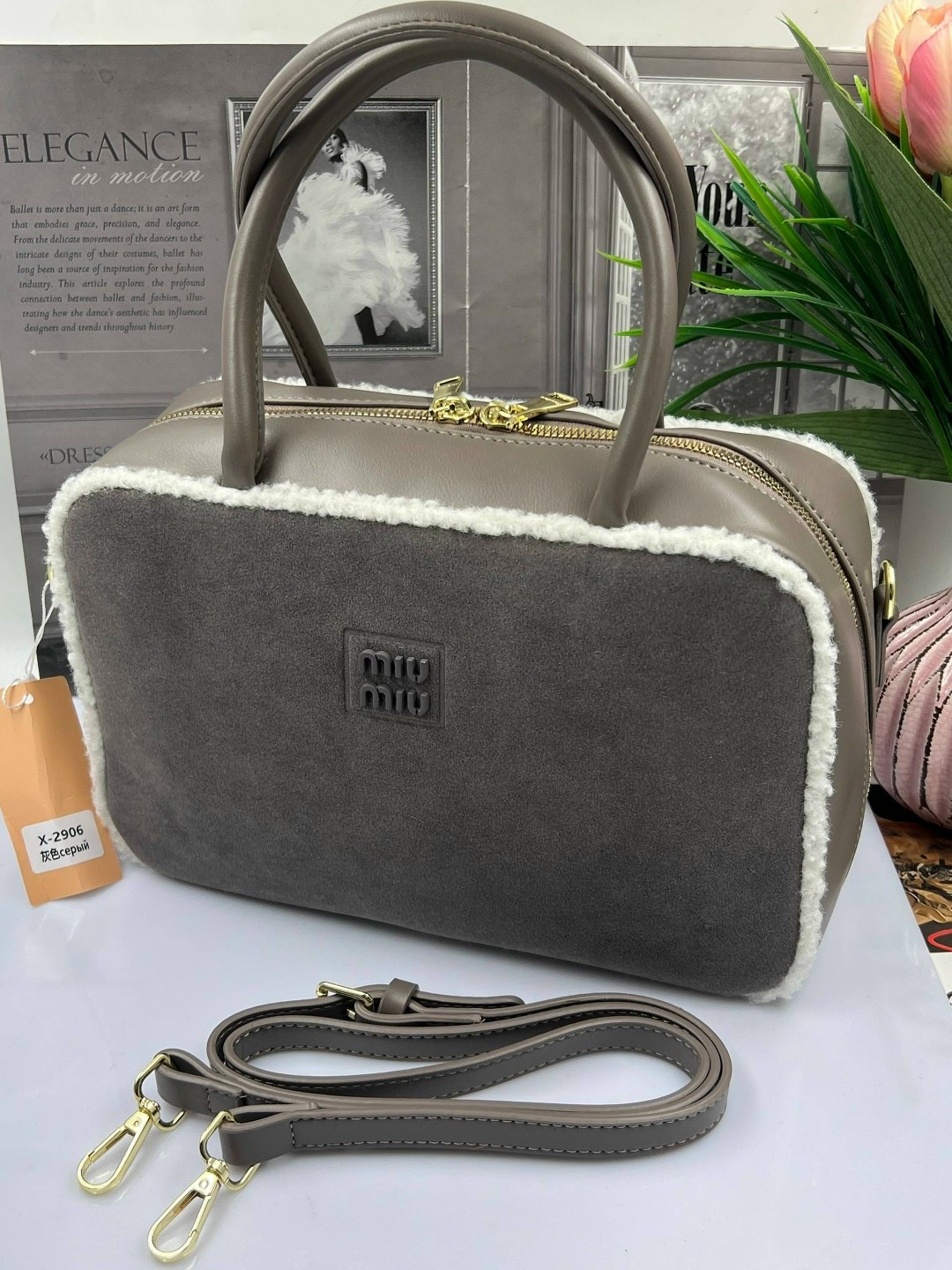 сумка женская,сумка тоут miu miu с мехом,сумка miu miu,сумочки,сумка женская черная