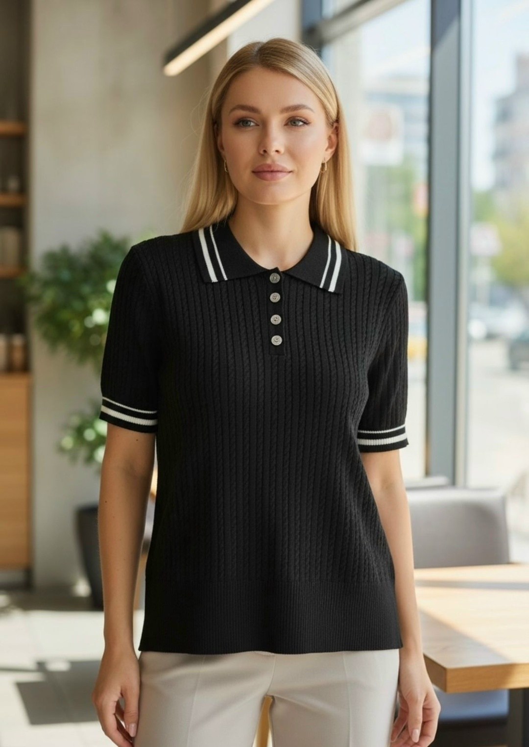 трикотажный свитер,джемпер,джемпера женские,джемпер vilatte,свитер поло