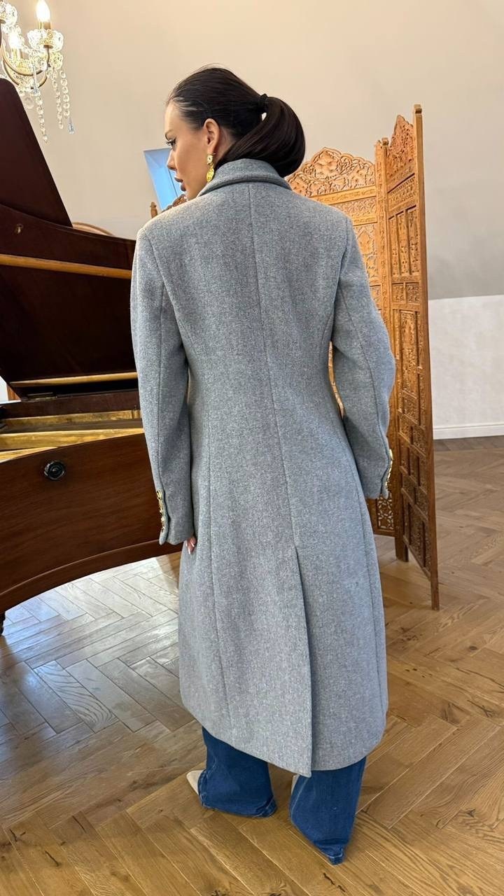 пальто модное,двубортное пальто,пальто женские,серое пальто,пальто демисезонное