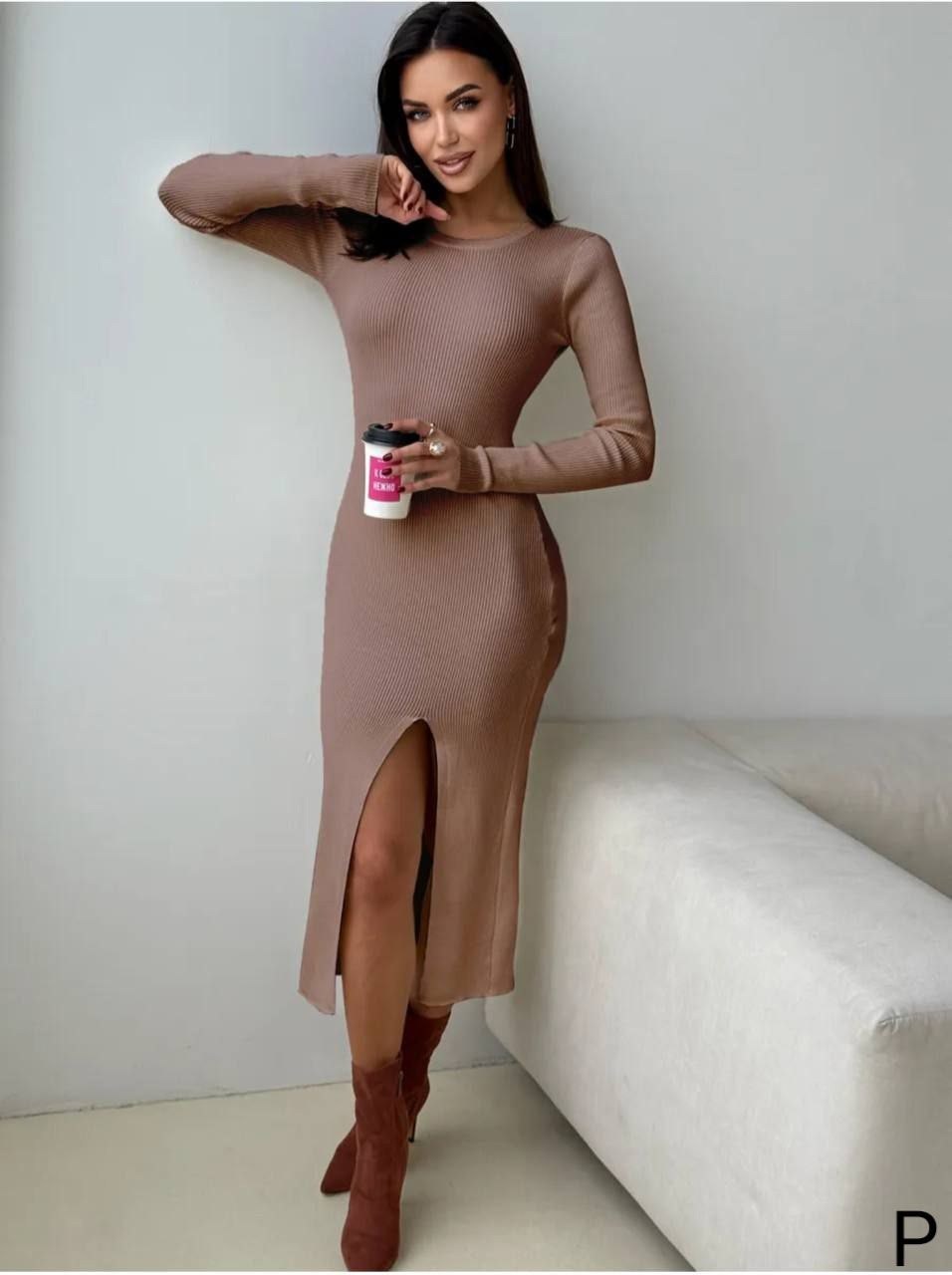 платье лапша с разрезом,платье лапша женское повседневное трикотажное теплое,платье в рубчик лапша с разрезом миди повседневное,платье лапша длинное с разрезом,платье лапша трикотажное с разрезом