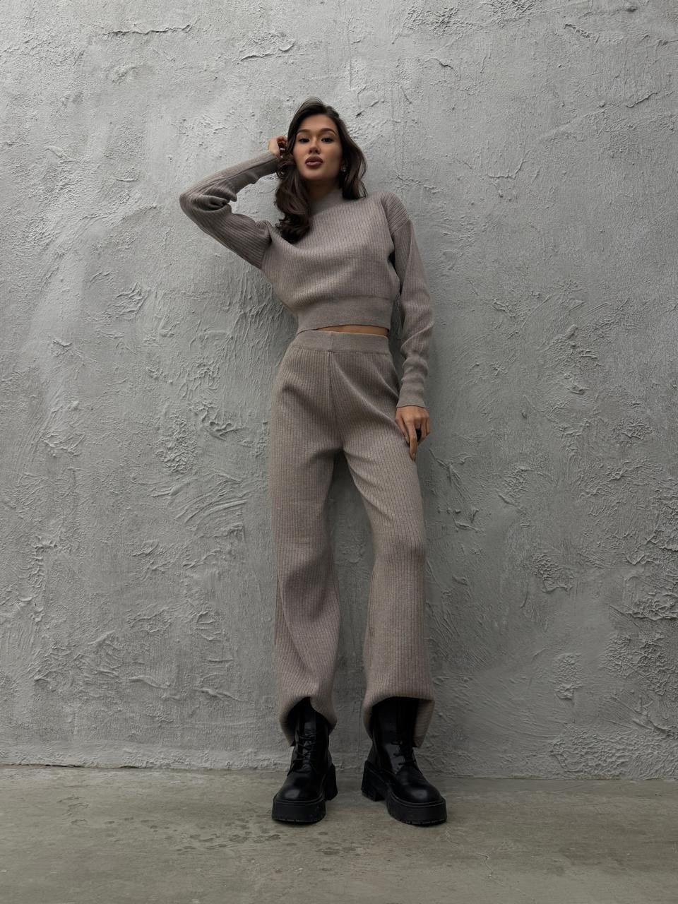 костюм спортивный темно-синий,широкие брюки,брючный костюм из плотного трикотажа aura womens shop,женские костюмы