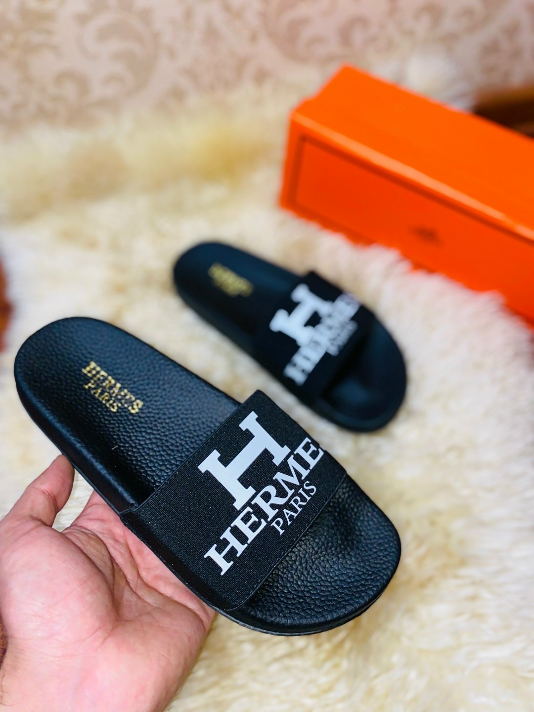 ,шлепки эрмес,шлепки эрмес оран,шлепки хермес оран,эрмес шлепки женские