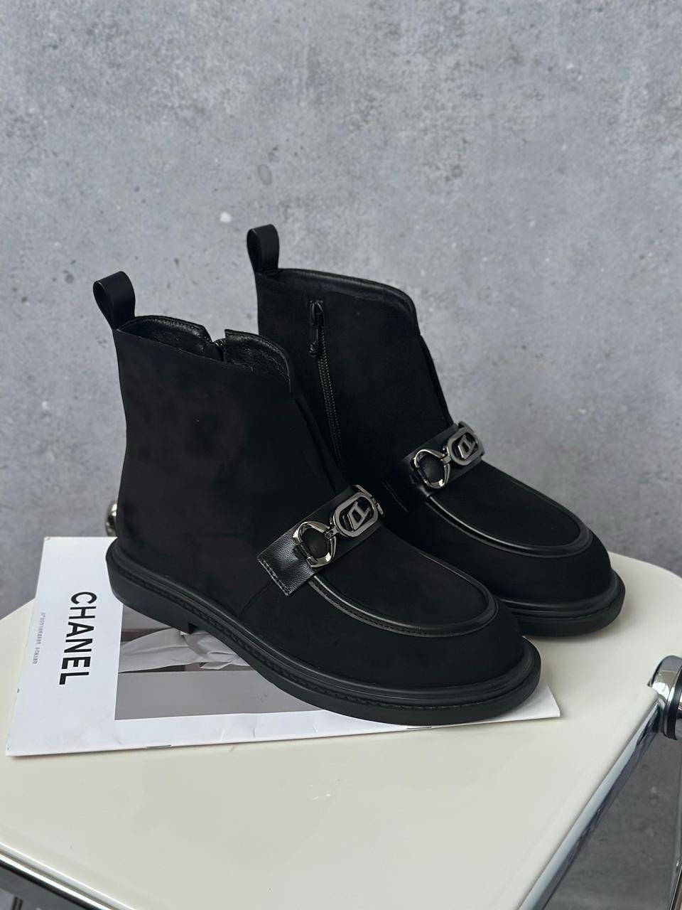,лоферы зимние женские черный chagee,ботинки женские, женская,лоферы женские зимние