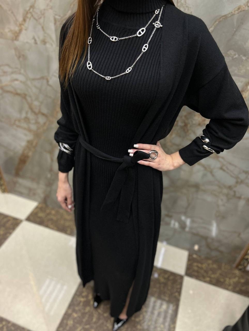 трикотажное платье,длинное трикотажное платье,шерстяное платье,платье свободное,женское платье