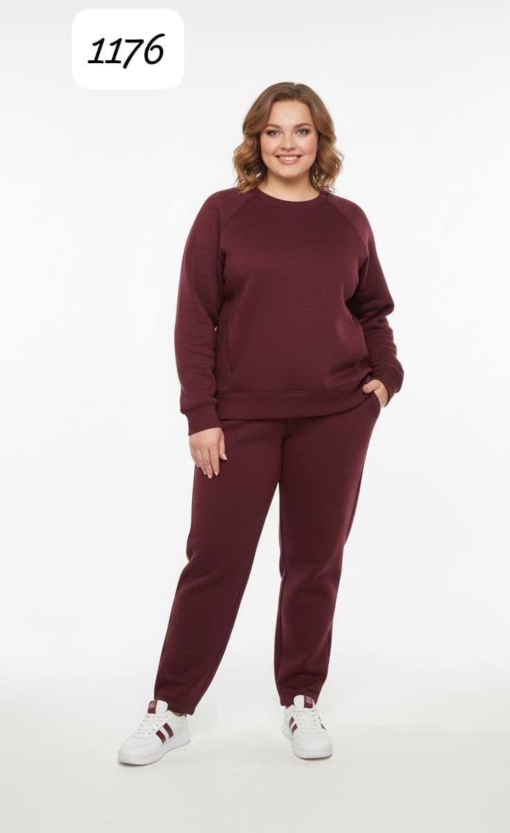 трикотажные костюмы,костюм бордовый,костюм женский из футера,женский спортивный костюм,свитшот и брюки