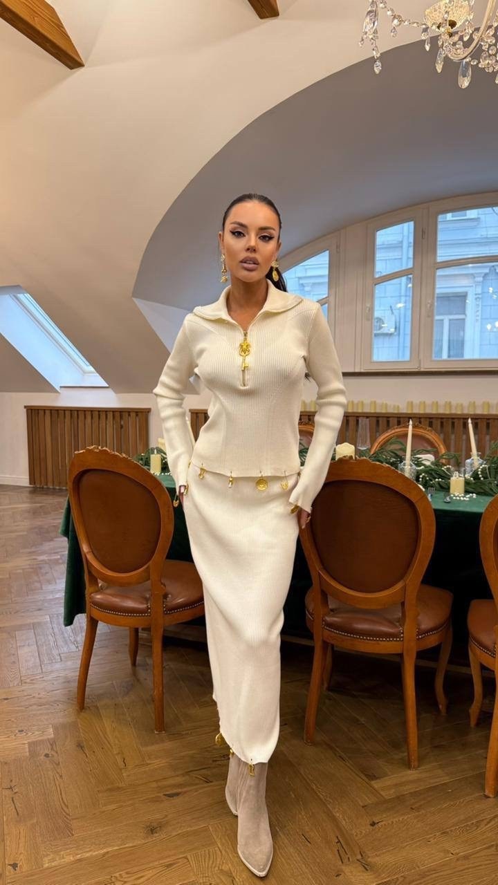 костюм женский с юбкой трикотажный best mood 255200880,костюм женский,трикотажный костюм,костюм вязанный кашемир,костюм трикотажный с юбкой emberens 250463878