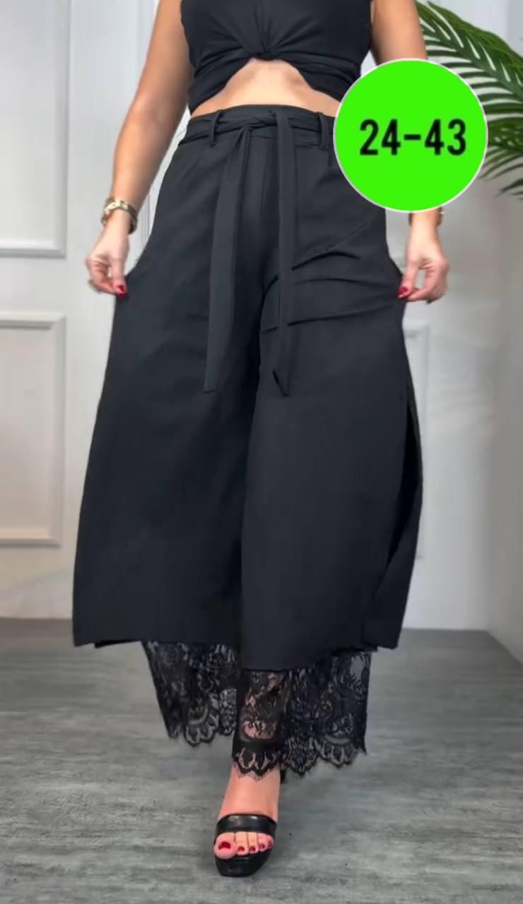 брюки женские широкие,брюки с широкими штанинами,брюки с кружевом,широкие брюки,шифоновые брюки