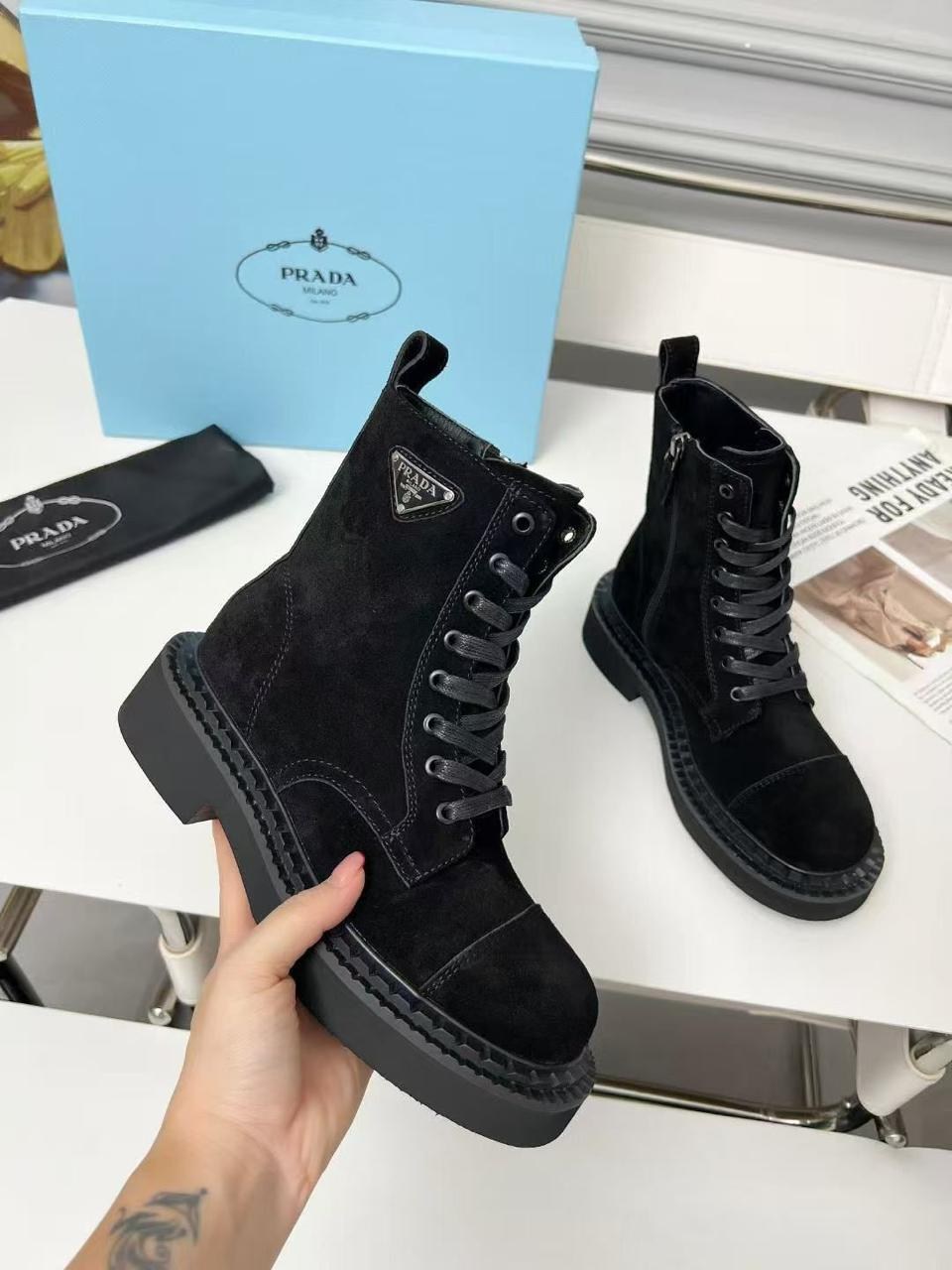 ботинки prada,,ботинки прада,ботинки женские,кожаные ботинки prada