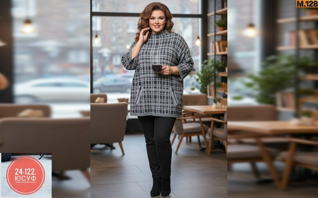 кофта женская,туника теплая большие размеры,,туника женская,туника теплая