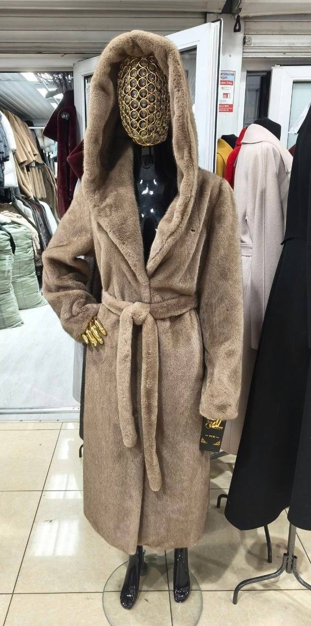 шуба приталенная с капюшоном,шуба с капюшоном,норковая шуба с капюшоном,шуба из эко меха shubeco приталенная с капюшоном чёрная,шуба из эко меха shubeco asty с капюшоном черная