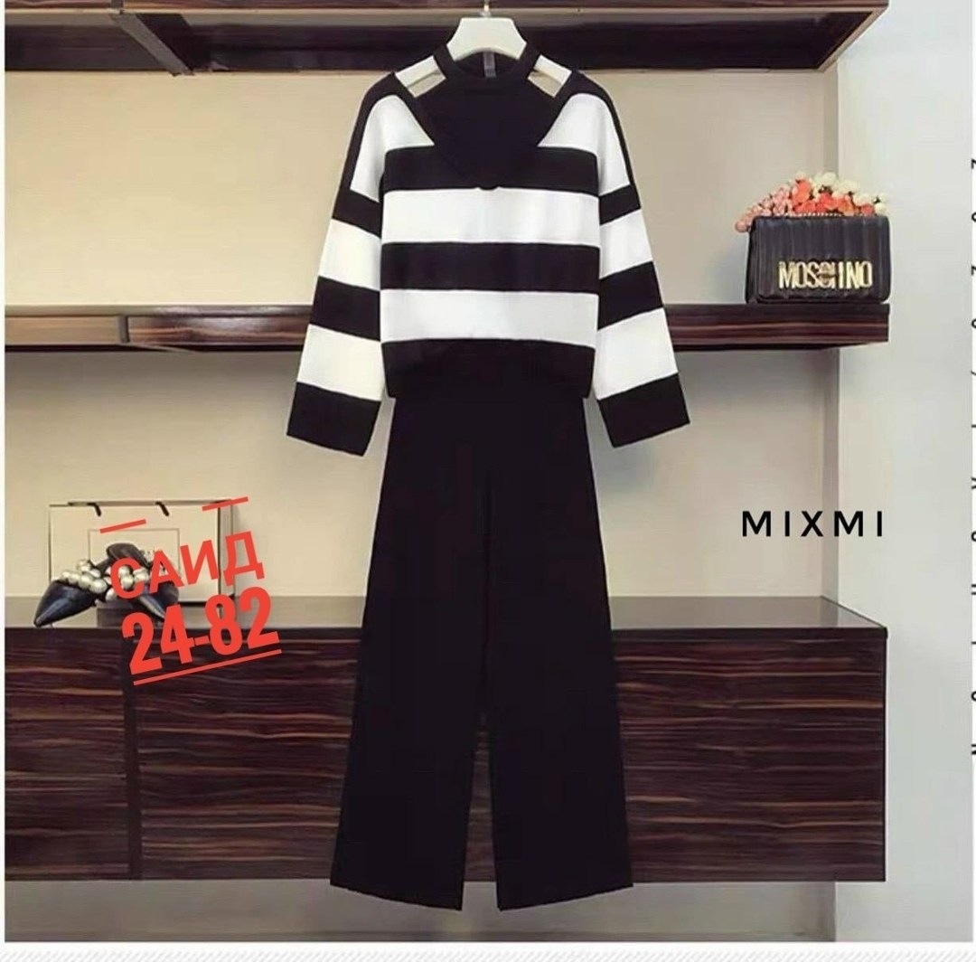костюм двойка кашемир,кофта модная,трикотажные костюмы,вязаный свитер в полоску,юбка с кофтой