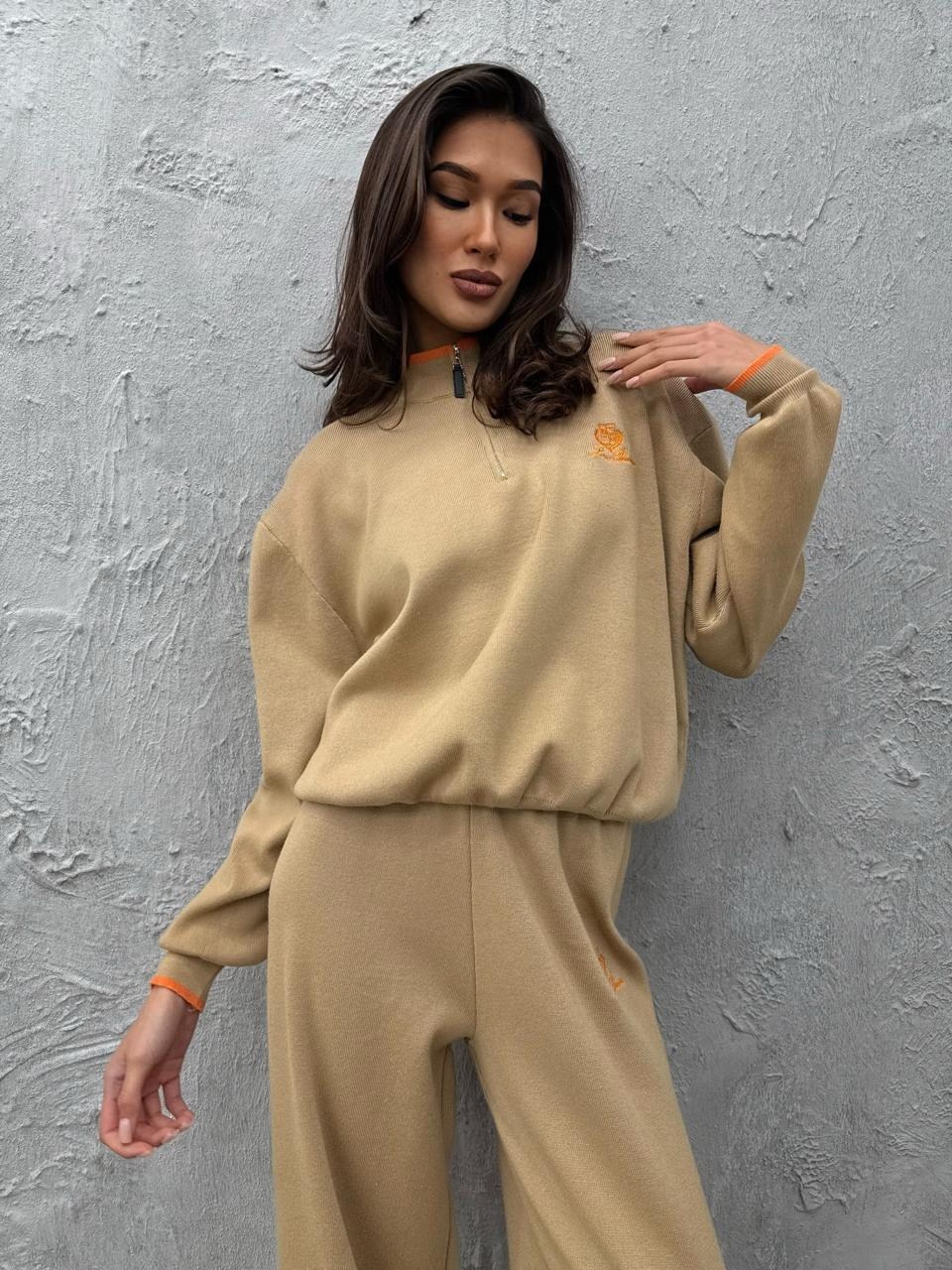 костюм вязаный трикотажный теплый с брюками eva coosh,брючный костюм,костюм вязаный трикотажный теплый с брюками eva coosh 337123310,трикотажный костюм с брюками,трикотажный костюм