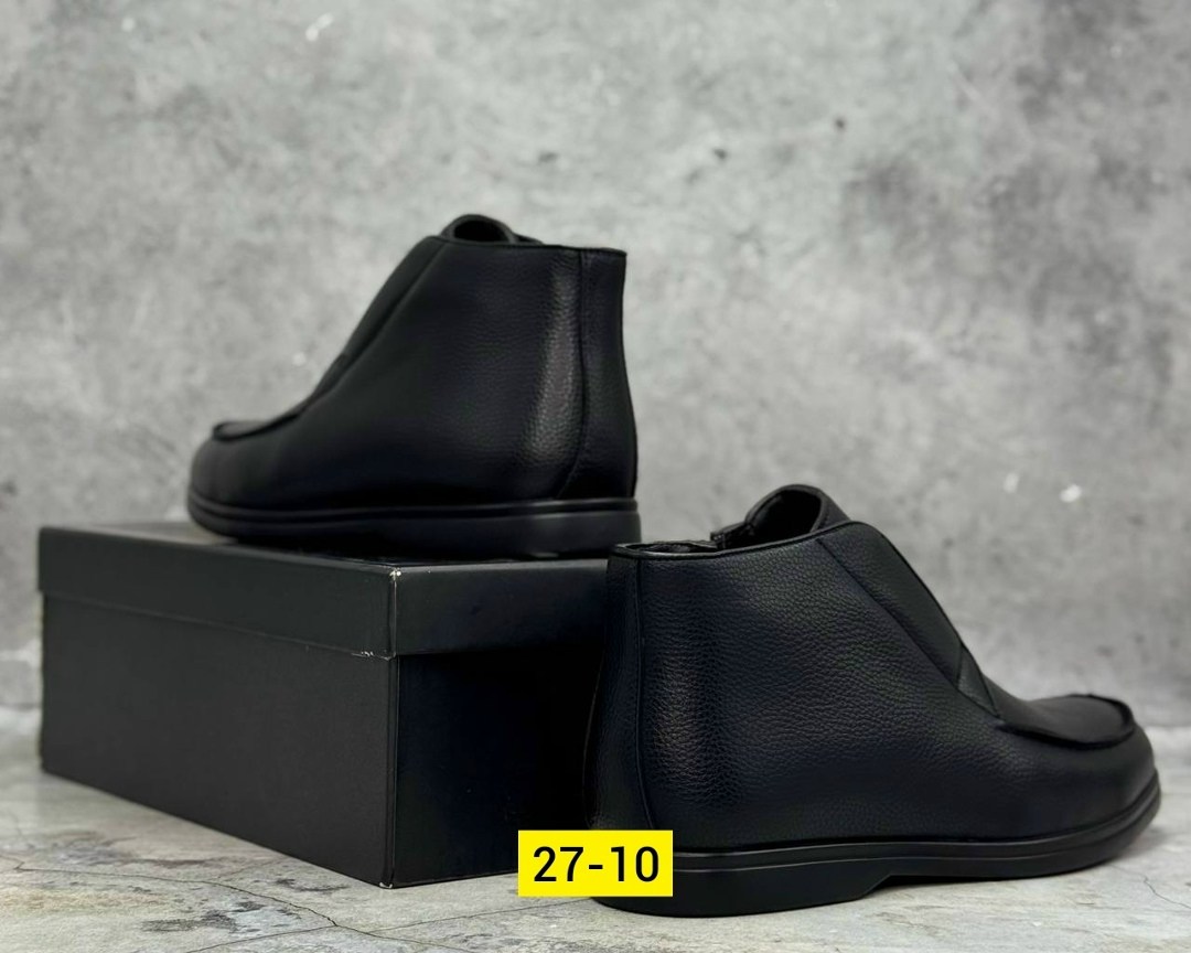 ,мужская  дербент,ботинки мужские,мужская ,лоферы лоро пиано черные кожаные