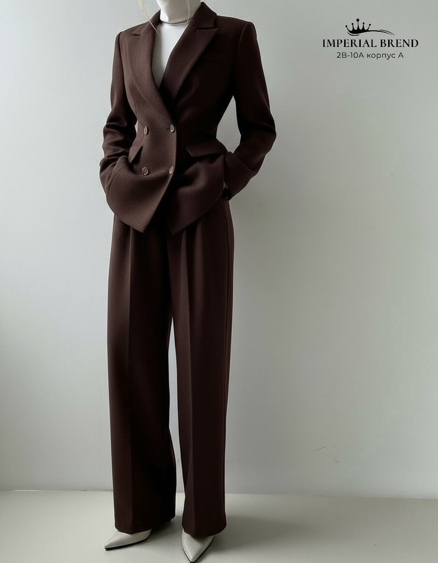 брючный костюм pirs 5030 шоколадный,женский брючный костюм,костюм брючный женский классический olya stoff,костюм брючный olya stoff,костюмы женские