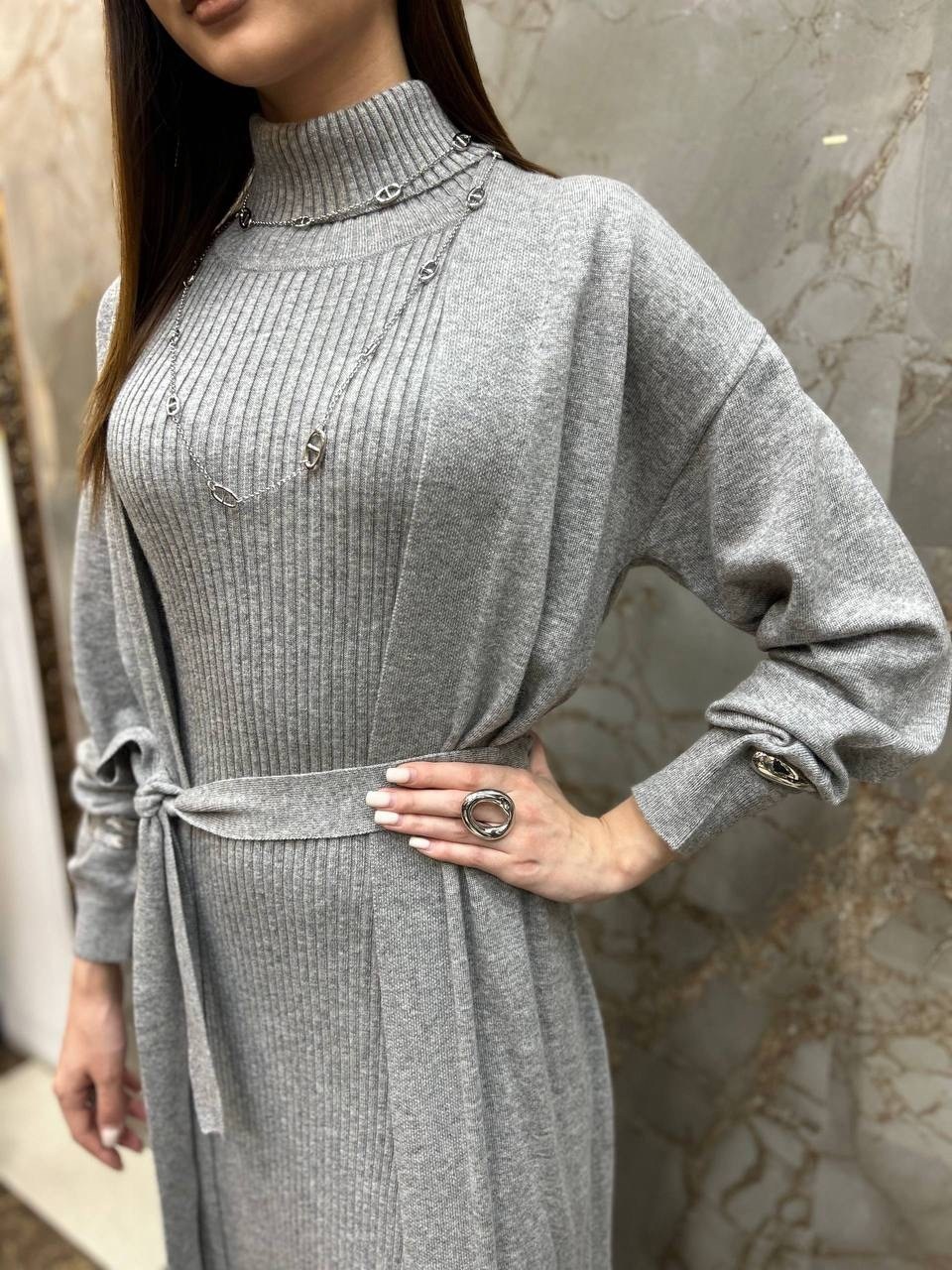 трикотажное платье,теплое платье,платье серое,мусульманская платья,платье