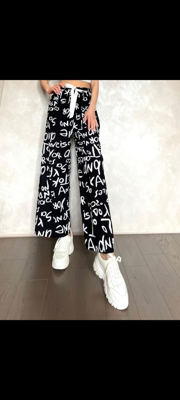 женские летние брюки,брюки палаццо цветочный принт,брюки летние палаццо,летние шифоновые брюки,брюки домашние палаццо