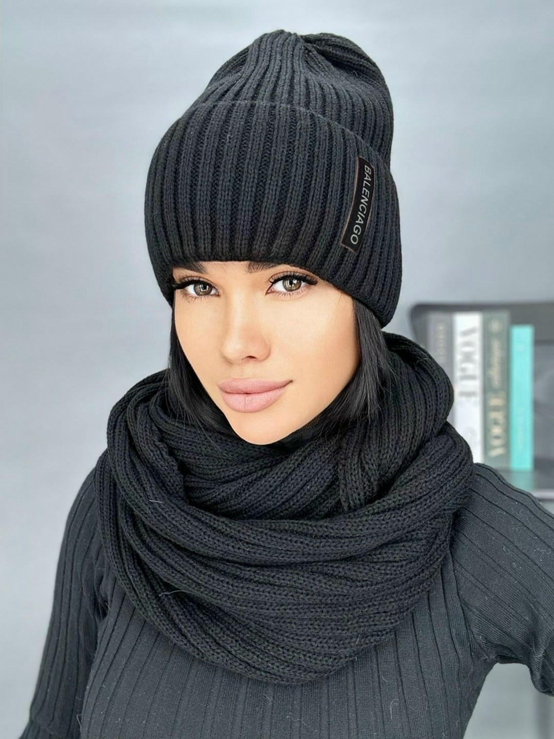 комплект шапка шарф,комплект женский шапка,шапка и снуд,женская шапка,комплект шапки