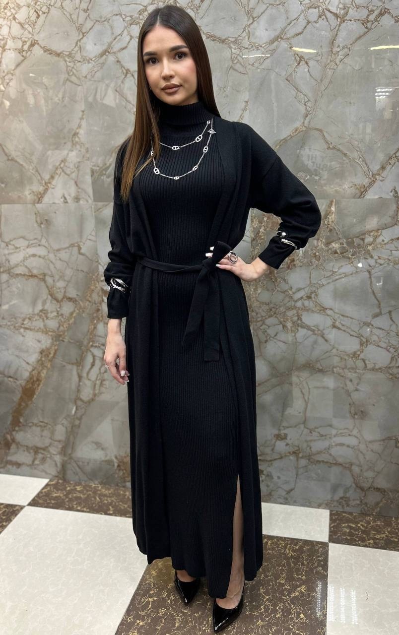 трикотажное платье,длинное трикотажное платье,шерстяное платье,платье свободное,женское платье