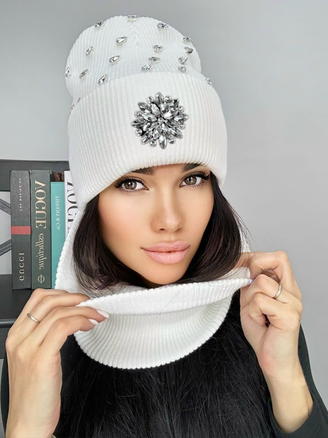 комплект шапка женская на флисе со снудом,комплект шапки,комплект шапка снуд,комплект женский шапка,шапка женская на флисе