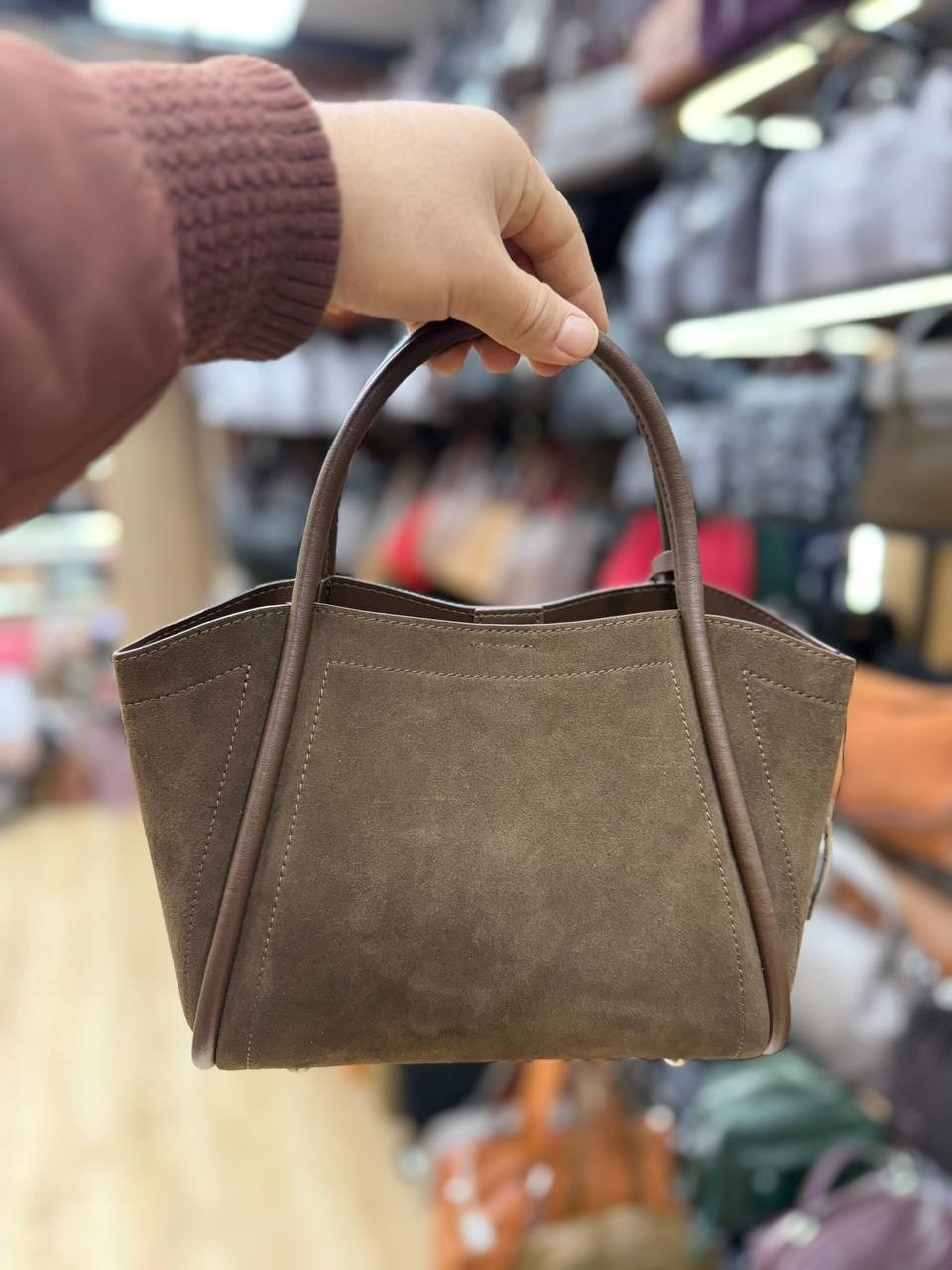 сумка,сумка женская,женская сумка-тоут из искусственного замша,сумка замшевая большая,женская большая сумка из искусственной замши