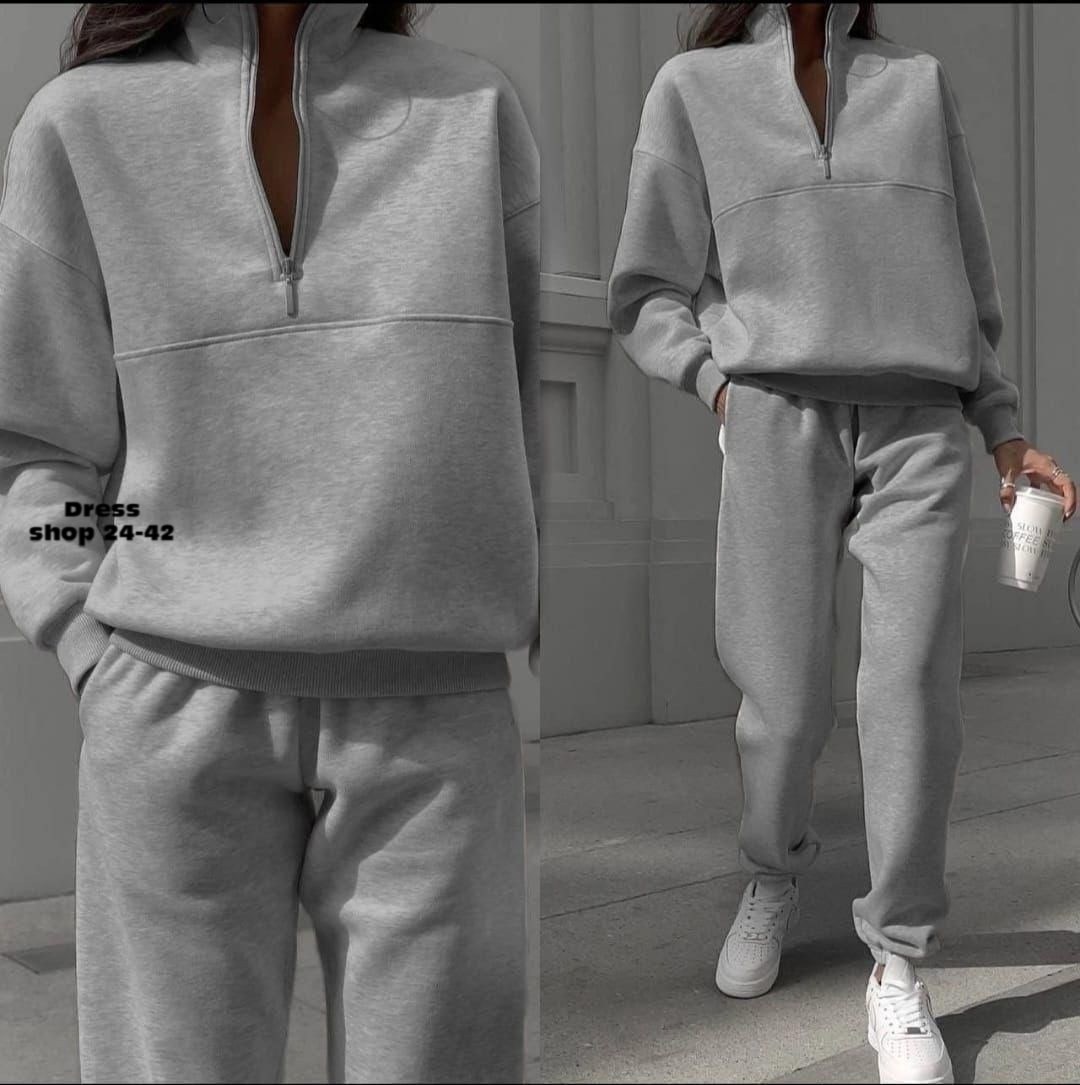 костюм женский спортивный,костюм спортивный женский на флисе,спортивный женский костюм серый,спортивный костюм,костюм спортивный женский на флисе арт. 8842193