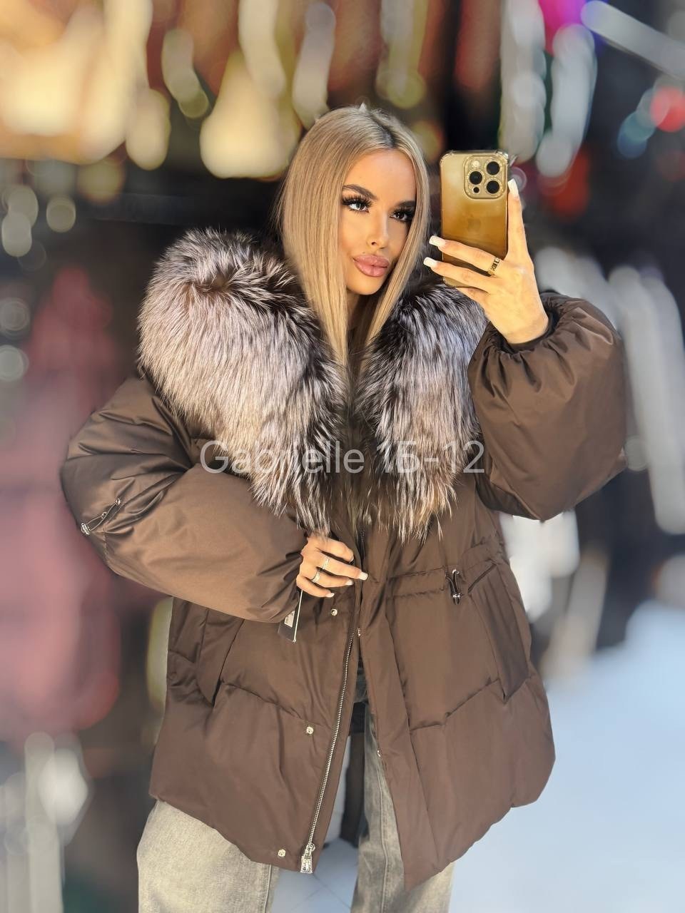 зимний пуховик с натуральным мехом и капюшоном mexrussi,пуховик с мехом,пуховик с натуральным мехом,пуховик женский,пуховик