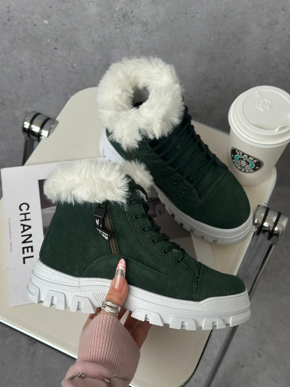 ,зеленые ботинки,ботинки женские зимние,ботинки женские зеленые,ботинки женские