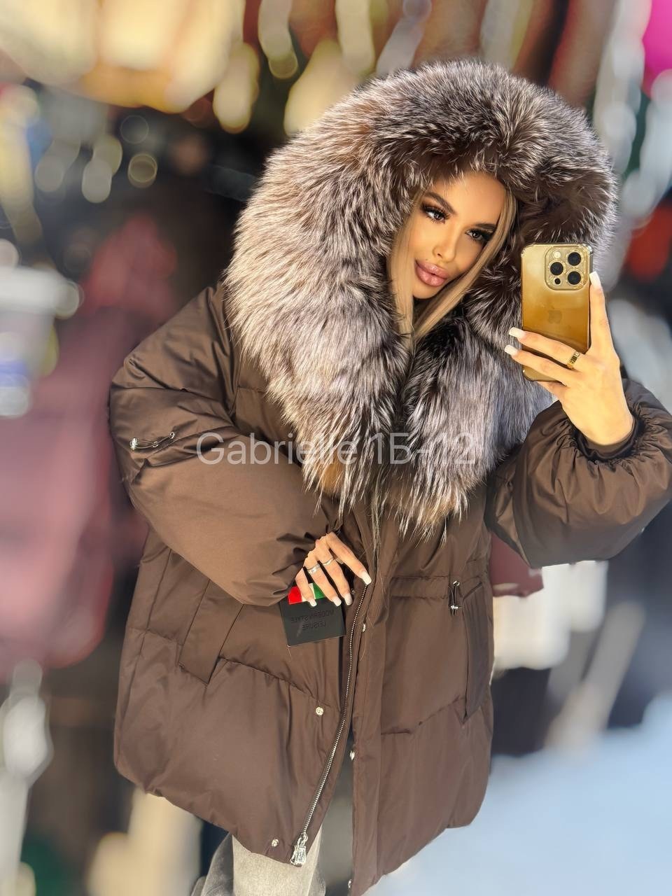 зимний пуховик с натуральным мехом и капюшоном mexrussi,пуховик с мехом,пуховик с натуральным мехом,пуховик женский,пуховик