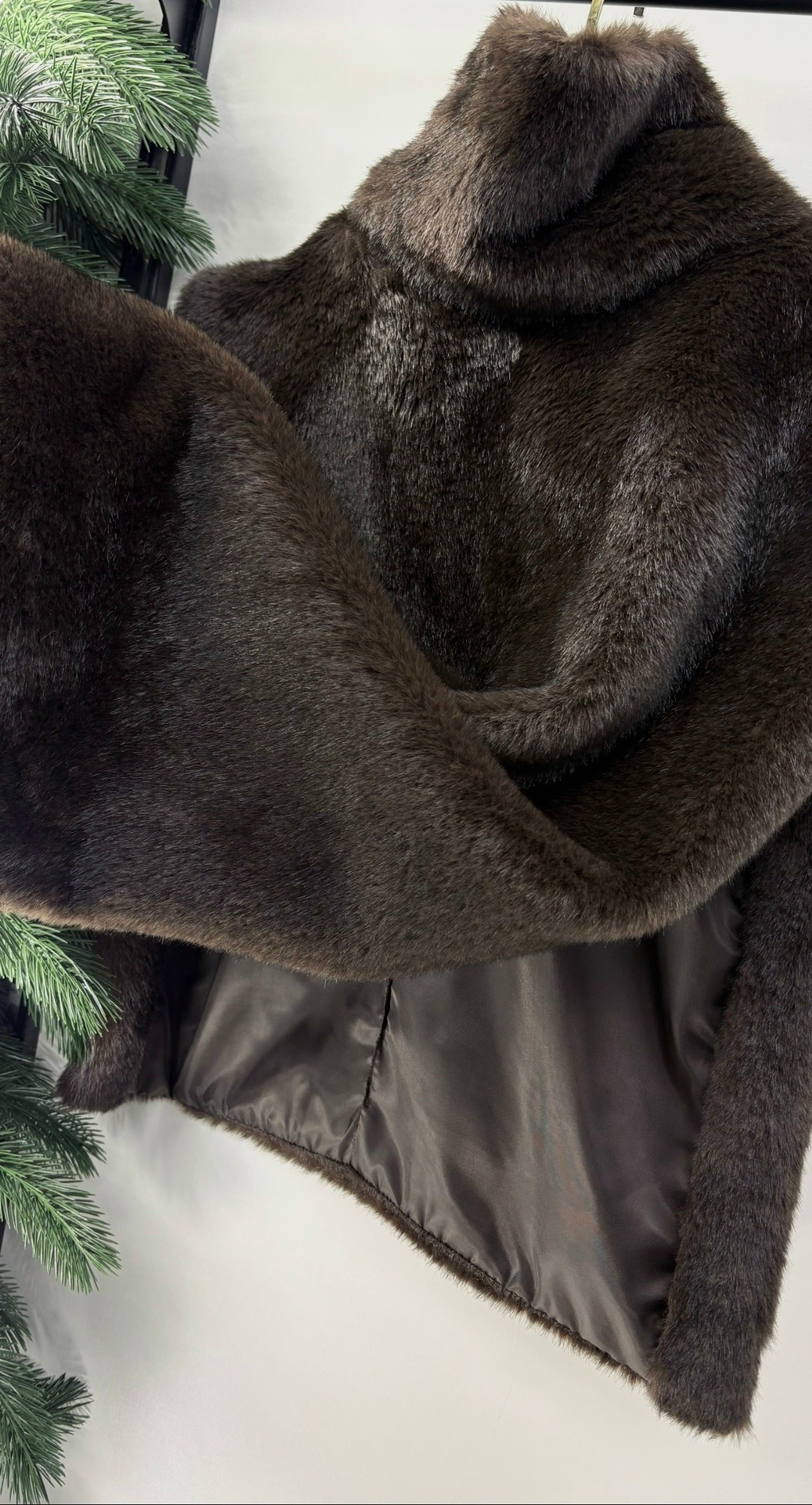 норковая манишка,норковая манишка - орех,манишка из меха норки